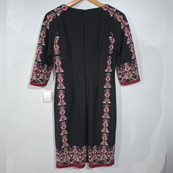 Rabbit Rabbit Rabbit Designs Women's Dress Midi Sheath Floral Multicolor  Sz 10 - Picture 3 of 14